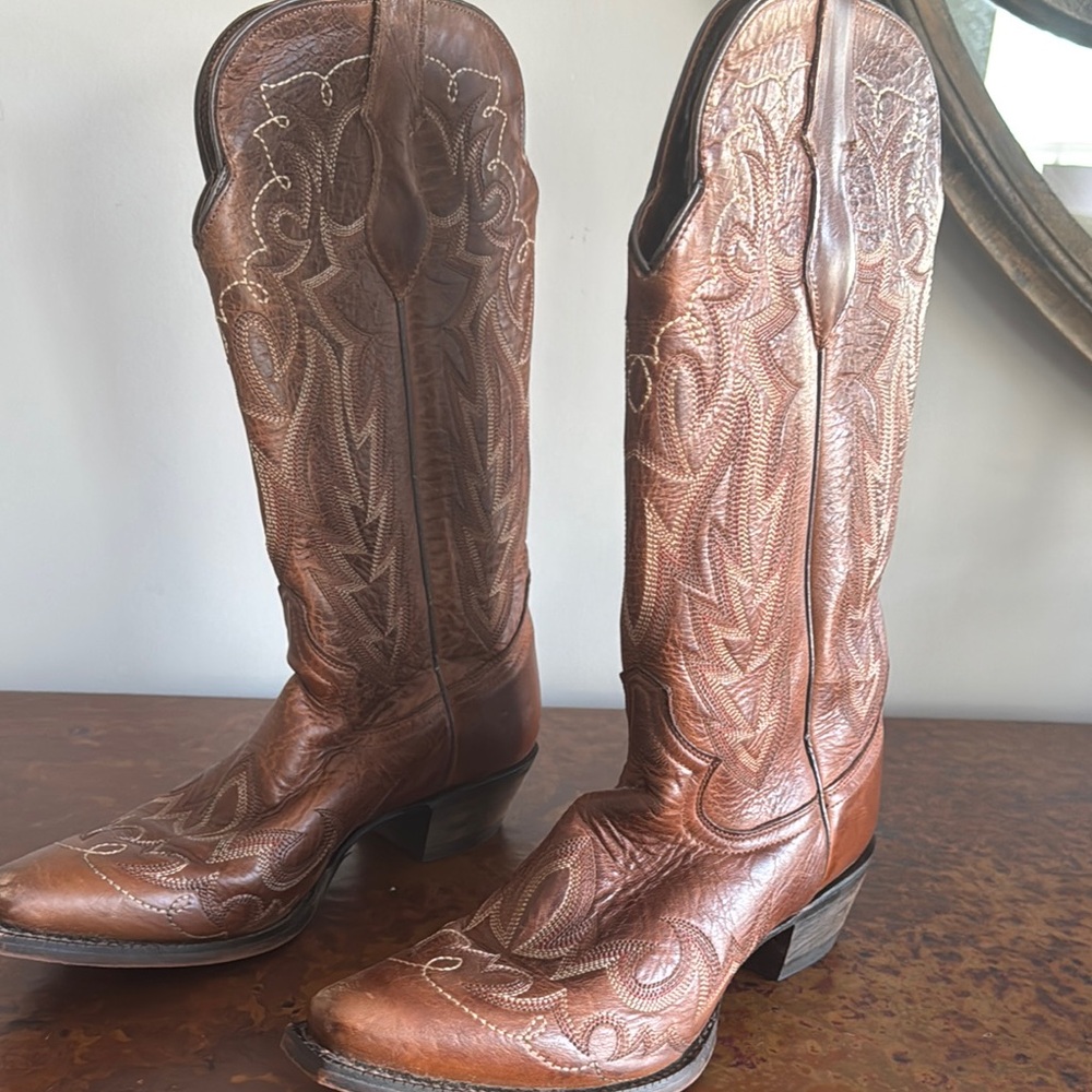 Justin Boots Brown Heeled Boots